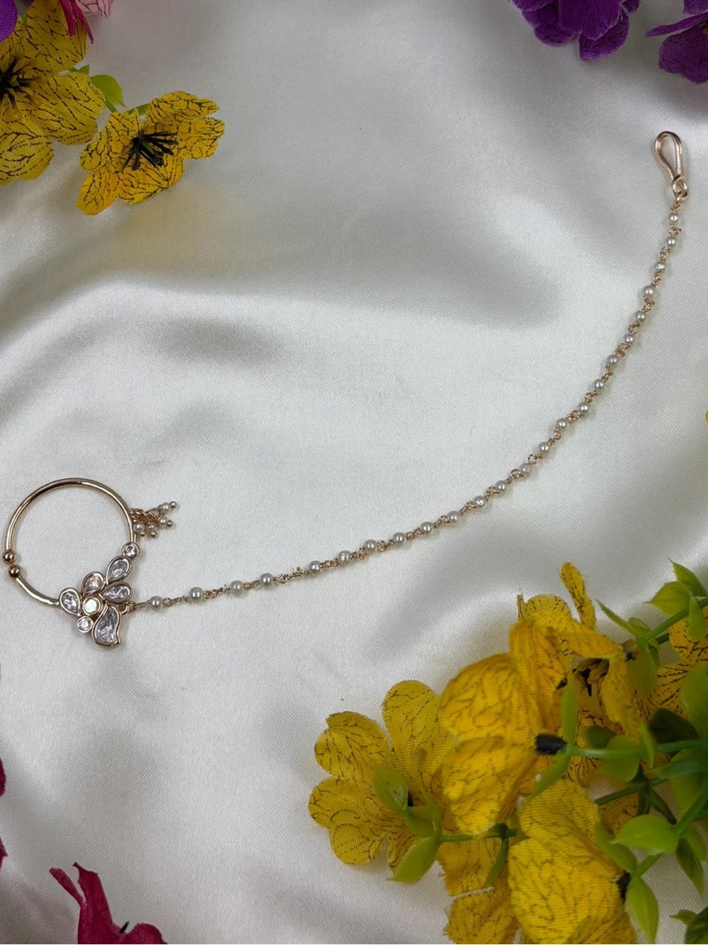 Nose ring with chain